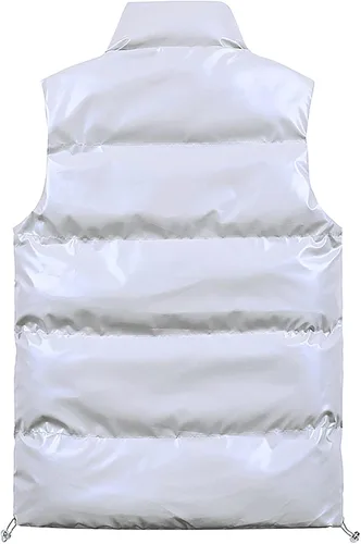 Miniatura 6 de SJWCLYS Chaleco de invierno para hombre, chaleco de invierno para exteriores, ropa de exterior, extraíble, acolchado, sin mangas, con capucha