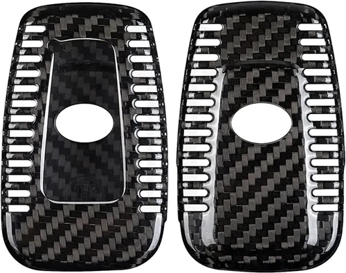 Miniatura 7 de Funda para llavero de fibra de carbono genuina para Toyota 86 GT86 Avalon C-HR Camry Corolla Highlander Land Cruiser Prado Prius RAV4 2016-2023