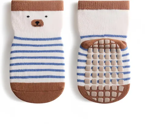 Miniatura 12 de Calcetines para bebé, antideslizantes, mezcla de algodón, elásticos, unisex para niños y niñas, de 0 a 5 años (paquete de 2 pares)