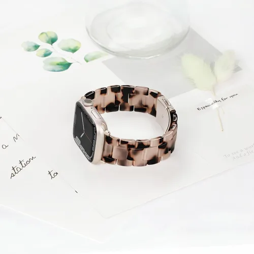 Miniatura 5 de Compatible con Apple Watch Band de 1.614 in, 1.575 in, 1.496 in o 1.929 in, 1.772 in, 1.732 in, 1.654 in, correa de repuesto de resina ligera Flor