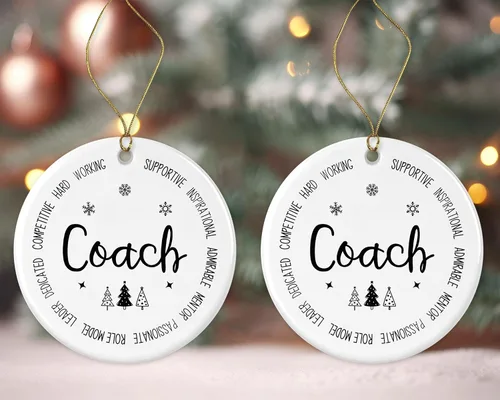 Miniatura 3 de Adorno descriptivo de entrenador – Adorno de Navidad Best Ever – Regalo de recuerdo de Navidad de un colega – Nuevo regalo de adorno – Regalo