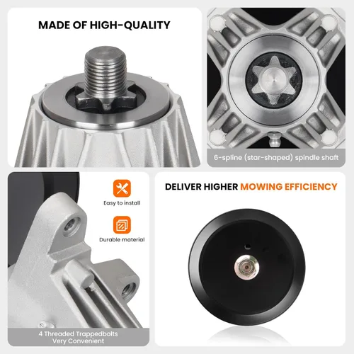 Miniatura 3 de ILONPA Conjunto de husillo para Cub Cadet MTD 918-04865A, 918-04865, 618-04636, 918-04636, 618-04636A, 918-04636A LTX1045 LTX1046
