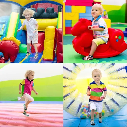 Miniatura 2 de SkiBeaut Calcetines antideslizantes para niños y niñas de 1 a 7 años, 12 pares de calcetines para niños y niñas