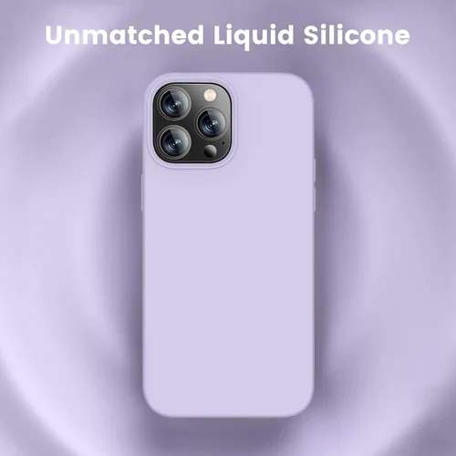 Miniatura 2 de RIZUS - Funda de silicona magnética para iPhone 13 Pro Max [compatible con MagSafe], funda delgada con forro de microfibra antiarañazos, a prueba