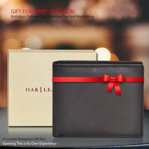 Miniatura 7 de Carteras RFID delgadas para hombres - Cartera de bolsillo frontal de piel genuina
