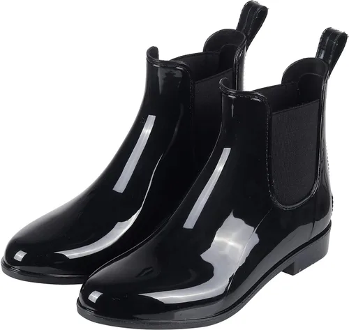 Miniatura 4 de Evshine - Botas de lluvia cortas para mujer, botas de lluvia de Chelsea ligeras, botas de goma impermeables