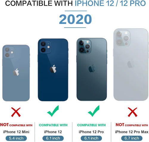 Miniatura 2 de MATEPROX Carcasa para iPhone 12 Pro e iPhone 12, transparente y delgada, a prueba de golpes y caídas, transparencia de cristal