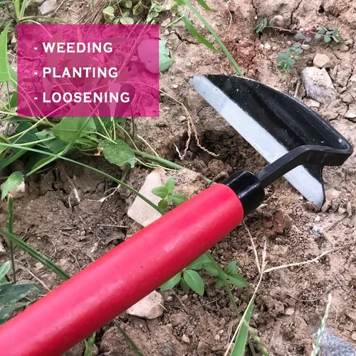 Miniatura 2 de Azada japonesa de deshierbe herramientas de jardinería Herramienta de eliminación de malezas de 13.5 pulgadas, acero de alto carbono, moldeo de una