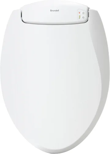 Brondell L60-EW LumaWarm Asiento de inodoro alargado con luz nocturna calefaccionada, blanco