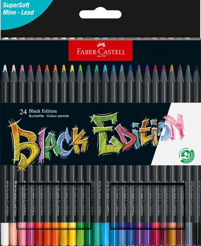 Miniatura 10 de Faber-Castell Edición Negra Lápices de Colores para Tonos de Piel: 12 Unidades, Madera Negra y Mina Super Suave, Juego de Lápices