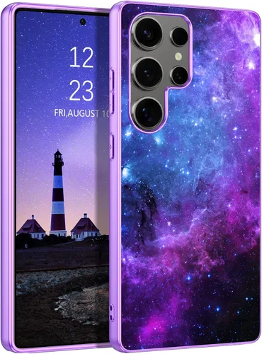 Miniatura 11 de GUAGUA Funda para Samsung Galaxy Z Fold 7, brilla en la oscuridad, linda nebulosa espacial noctilucente, luminosa, delgada, protectora a prueba