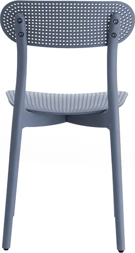 Miniatura 6 de Silla moderna Zuho para interiores y exteriores (2, gris ancla)