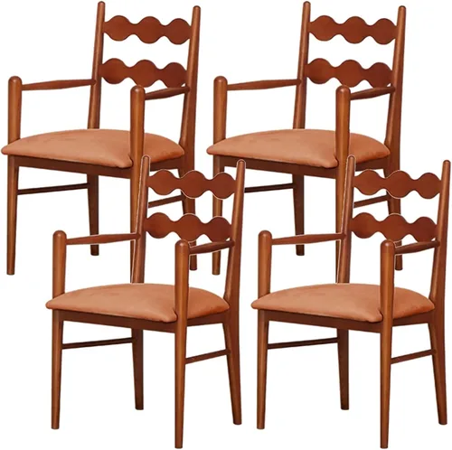 Miniatura 36 de Sillas de comedor tapizadas, silla de cocina con respaldo, silla de sala de estar con brazos versátil asiento de comedor de granja, sillas