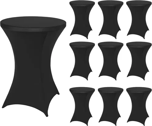 Miniatura 29 de FestiCorp Cubierta de Mesa de Spandex, Manteles Ajustados para Cóctel, Cubiertas de Mesa Redondas Elásticas Highboy para Fiesta, DJ, Bar, Boda, Rosa