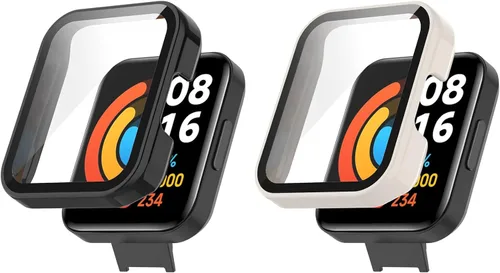 Miniatura 12 de Paquete de 3 fundas protectoras de pantalla compatibles con Redmi Watch 2 Lite, accesorios de policarbonato de vidrio templado, resistente a