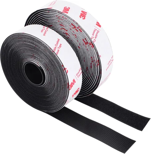 Cinta de gancho y bucle de 1 pulgada x 20 pies, tira de adhesión resistente, cinta autoadhesiva de enclavamiento, tiras de montaje adhesivas en la