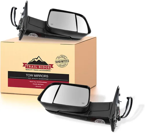 Miniatura 22 de Trail Ridge Juego de espejos de remolque de 2 piezas para el lado del conductor y del pasajero compatible con Ford F-150 FO1320479 FO1321479