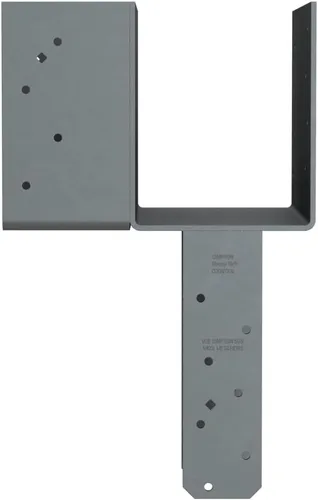 Miniatura 2 de Simpson Strong-Tie ECCLRQ666SDS - ECCLLQ Tapa de columna de extremo en forma de L para vigas 6X y poste 6X con tornillos SDS, soporte de marco