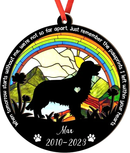 Miniatura 28 de Adorno personalizado para atrapasoles de sabueso afgano, adorno de Navidad de sabueso afgano, regalo para perro amante, sabueso afgano conmemorativo