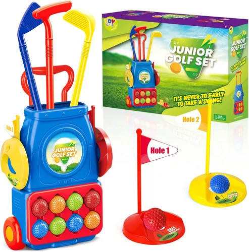TOY Life Clubes de golf para niños de 3 a 5 años, juego de palos de golf de plástico para bebés y niños pequeños, juego de golf de 3 a 5 para niños,