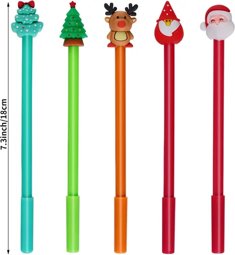 Miniatura 2 de jiebor 20 bolígrafos de tinta de gel de Navidad a granel con tinta negra para mujeres, suministros de oficina