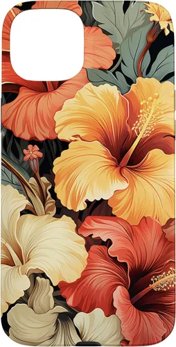 Miniatura 9 de Funda para iPhone 13 Pro Max con diseño tropical hawaiano amarillo rojo hibisco plumeria