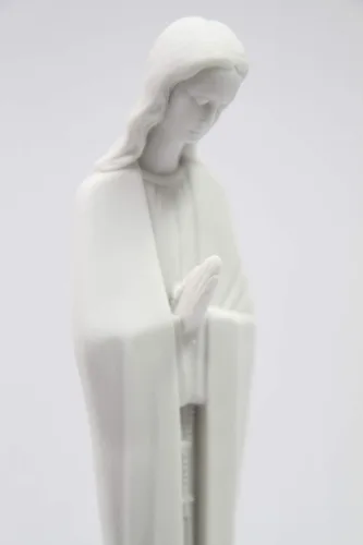 Miniatura 5 de Vittoria Collection Estatua italiana blanca de 10 pulgadas de alto, Virgen María, Nuestra Señora de Fátima, hecha en Italia