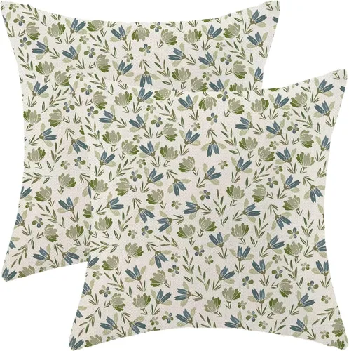 Miniatura 32 de Juego de 2 fundas de almohada decorativas para el 4 de julio, 16 x 16 pulgadas, diseño patriótico de estrellas azul marino del Día