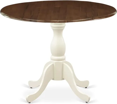 Miniatura 15 de East West Furniture DST-BCH-TP Dublin Mesa de comedor – una mesa redonda de madera maciza con base de gota y pedestal, 42 x 42 pulgadas, negro