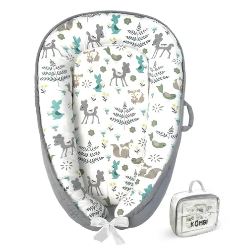 Miniatura 9 de Tumbona para recién nacido de 0 a 24 meses, almohada para bebé y tumbona con nido, almohada infantil transpirable de algodón orgánico, nido portátil