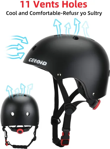 Miniatura 5 de Juego de almohadillas para casco de bicicleta y patineta para niños, equipo de protección para niños pequeños, rodilleras y coderas para niños
