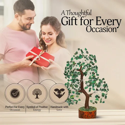 Miniatura 7 de YATSKIA Aventurina verde – Árboles de dinero, cristales de chakra como decoración del hogar, cristales curativos, árbol para el hogar, regalos
