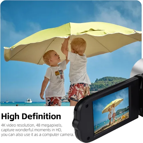 Miniatura 3 de Videocámara, cámara de vídeo digital de 1080P y 16 MP, grabadora para vlogs, pantalla TFT de 2.7" con rotación de 270 grados, zoom digital de 16X