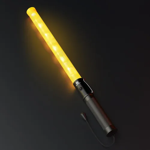 Miniatura 10 de RoadHero Paquete de 6 varitas de tráfico, bastón de control de tráfico LED de 21 pulgadas, varitas de luz de seguridad con 2 modos de parpadeo, Rojo
