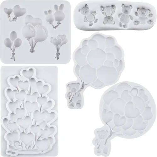 Miniatura 12 de Sijiangmold Moldes de silicona para globos de aire caliente para decoración de pasteles, decoración de cupcakes, caramelo y chocolate, polimero