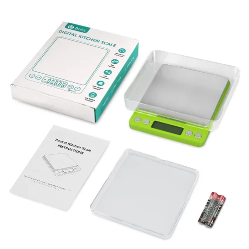 Miniatura 7 de Báscula digital, 105.82 oz, 0.01 onzas, precisión de 0.00 oz, mini báscula de alimentos de cocina con 2 bandejas, báscula de bolsillo para joyas