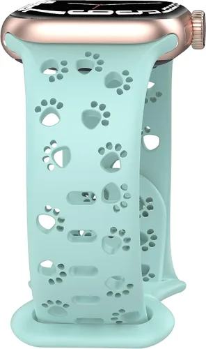 Miniatura 20 de Correa de silicona compatible con Apple Watch Band de 1.496 in, 1.575 in, 1.614 in, 1.654 in, 1.732 in, 1.772 in, 1.772 in, 1.772 in, 1.772 in, Humo