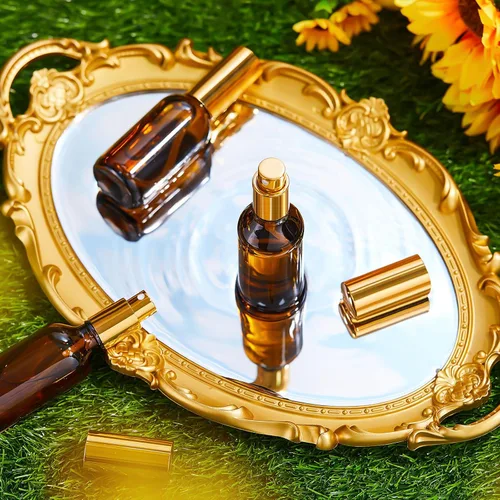 Miniatura 3 de Tessco for you 20 botellas de vidrio con atomizador de perfume vacías, rellenables, transparentes, decorativas, con bomba pulverizadora de niebla
