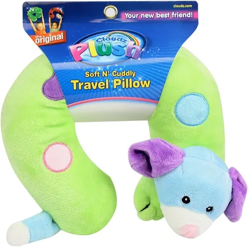 Miniatura 7 de Cloudz Almohada de cuello de viaje en avión súper suave y suave para niños, mantiene a los niños cómodos y apoyados con un amigo mientras viajan