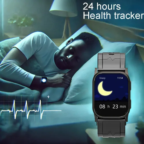 Miniatura 7 de Reloj inteligente AI Grey Metal BP, FDA 510 (k) autorizado, presión arterial con bolsa de aire, seguimiento mental, velocidad, oxígeno en sangre