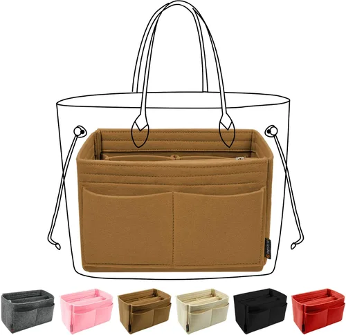OMYSTYLE - Organizador de fieltro para bolso y bolso tipo tote, disponible en 5 tamaños, compatible con varias marcas de bolso