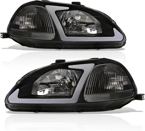 Miniatura 2 de AJP Distributors Conjunto de Luces LED de Señal de Giro y DRL de Esquina con Lentes Transparentes y Carcasa Negra para Parachoques Izquierda+Derecha