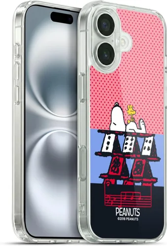 Miniatura 97 de Head Case Designs Funda de gel con licencia oficial de Peanuts Snoopy & Woodstock Halfs and Laughs [protección de grado militar] compatible
