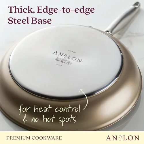 Miniatura 7 de Anolon Ascend - Sartén antiadherente anodizada dura, buena para todas las estufas (gas, superficie de vidrio, eléctrica y de inducción), apta