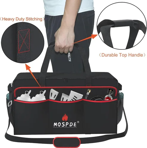 Miniatura 5 de Bolsa de transporte para parrilla mejorada para parrillas Pit Boss 75275, bolsa de transporte portátil para parrilla de gas para parrillas Pit Boss
