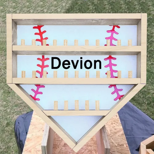 Miniatura 7 de Expositor de béisbol con nombre personalizado, soporte de almacenamiento de softbol, soportes de béisbol para la colección de papá, anillos