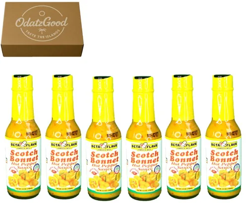 Miniatura 9 de Beta Flava (Ocho Rios) Scotch Bonnet - Salsa de pimiento picante de 5.5 onzas, paquete de 4 paquetes con ODatzgood (paquete de 4 de 5 onzas)