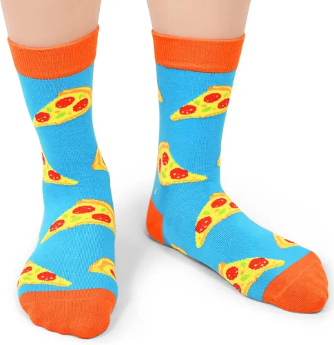 Miniatura 5 de Dsia Zamur Calcetines altos para niños y niñas, paquete de 4 a 6 unidades + caja de regalo, novedosos calcetines de pantorrilla coloridos para niños