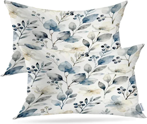 Miniatura 41 de Batmerry Black Cat Green Leaves Throw Pillow Covers, Cat Among Foliage Decorative Pillow Covers Digital Printing Blended Fabric for Couch Sofa Bed