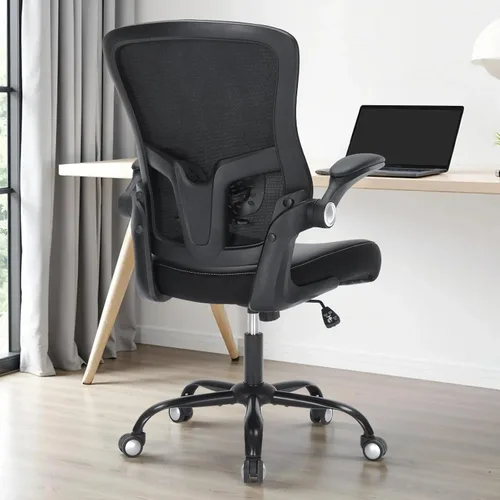 Miniatura 2 de Silla de oficina, silla de escritorio ergonómica con soporte lumbar ajustable, silla giratoria de malla transpirable para computadora